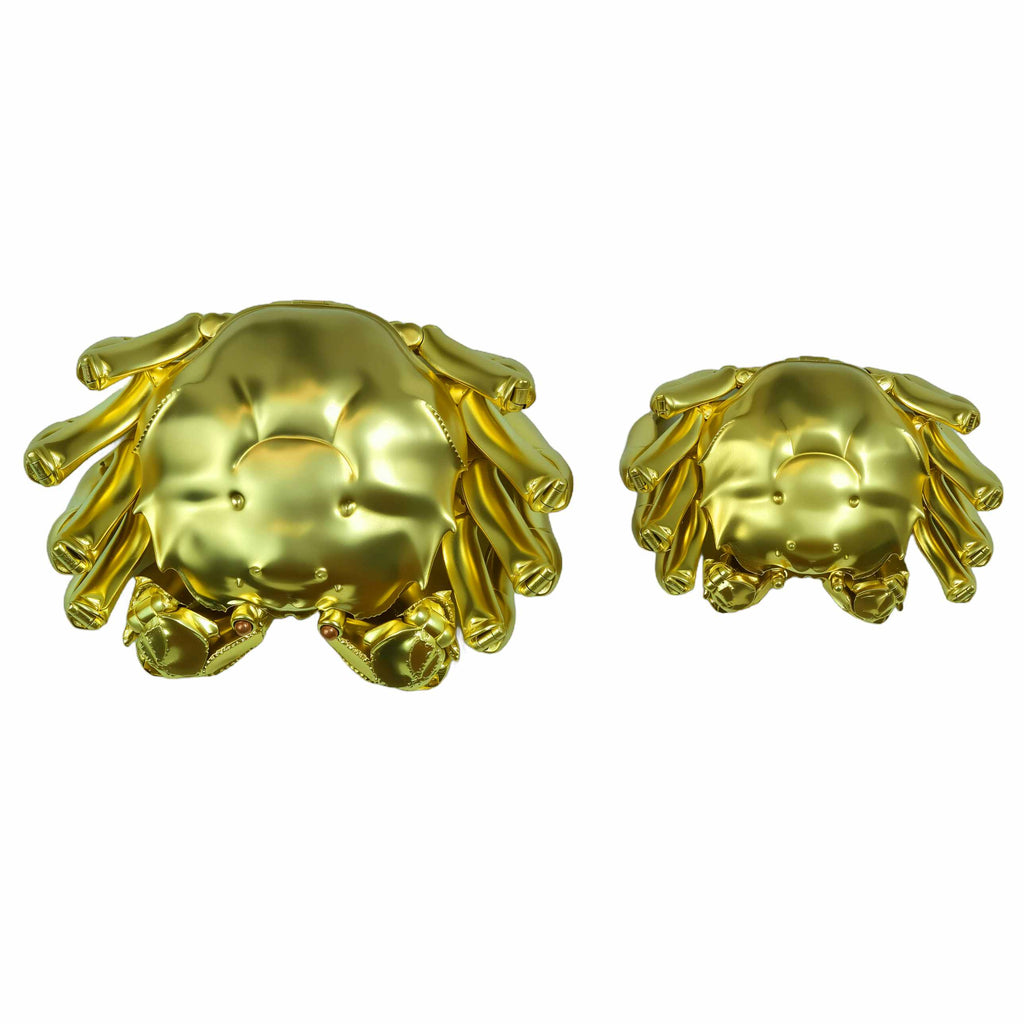 Handmade Solid Brass Crab Figurine – Chinese Feng Shui Wealth Symbol | Fully Articulated Movable Sculpture, Pure Brass Handcrafted Decor, Polished without Coating for Natural Golden Shine